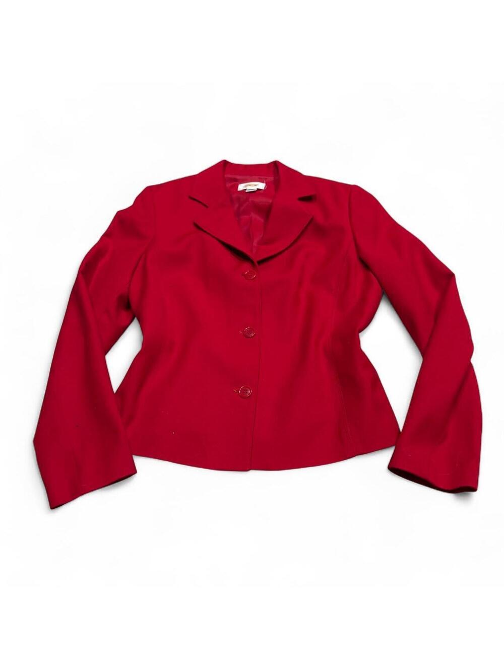 Vintage Talbots Red 100% Wool Fitted Button Peacoat ā¤ļøāØ
